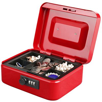 China China Wholesale 200*150*90mm Portable Portable Goods/Safety Stainless Steel Combination Lock Cash Box With Slot for sale