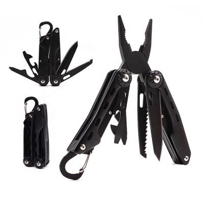 China Portable Bat All Black Folding Outdoor Camping Universal Knife Stainless Steel Pliers Universal Pliers Tool Pliers for sale