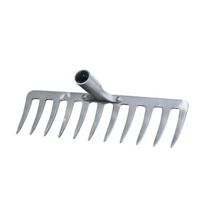 China Eco-friendly Professional Weeding 14 Teeth Heavy Duty Garden Leaf Rake Farm Hand Garden Leaf Rake Multi-tooth Garden Lawn Rake Head For Digging for sale