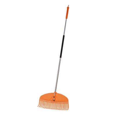 China Garden Rake Leaf Rake Lawn Rake Garden Rake with 157mm Lightweight Steel Handle, Durable Plastic Head 23 Teeth for sale