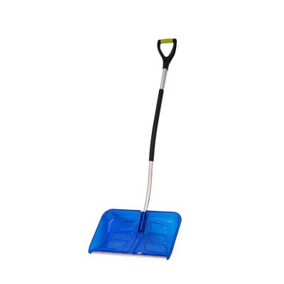 China Plastic Snow Shovel Snow Pusher With Aluminum Handle Heavy Duty Snow Shovel Suitable For Driveway Or Sidewalk Clearing 22IN for sale