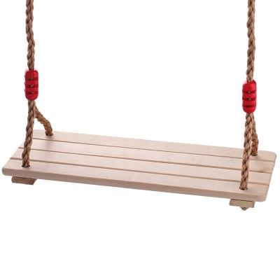 China Good Quality Contemporary GladSwing Kids Playing 4pcs Wooden Baby Swing Seat With Adjustable Red Knot Rope for sale