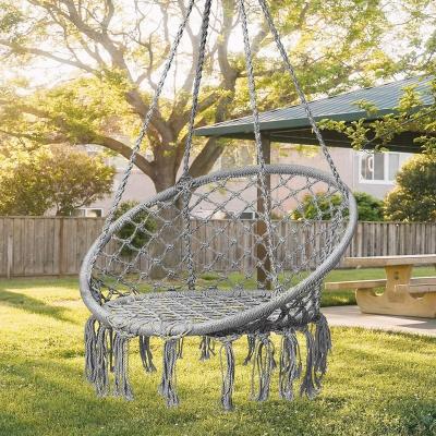 China Hanging Outdoor Macrame Chair Tassel Hammock Patio Swing Outdoor Garden for sale