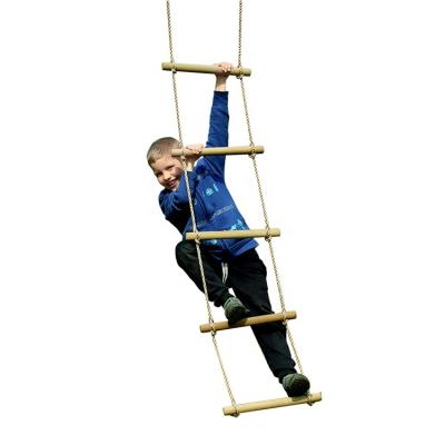 China Outdoor Playset Colorful Knots Disc Plastic Children's Flat Plastic Straw Climbing Rope Ladder for sale