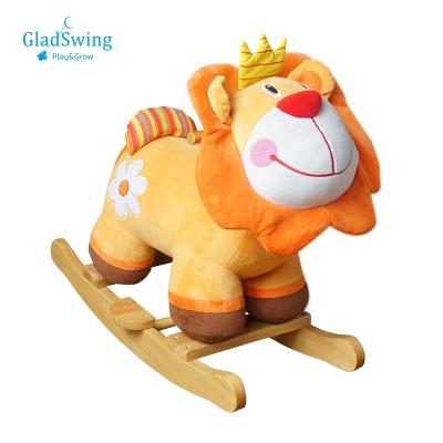 China Toy High Quality Vintage Baby Toys Toddler Plush Sheep Cartoon Wooden Ride On Rocking Horse Ride On Animals Play for sale