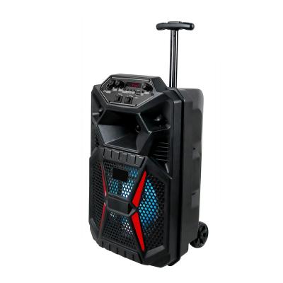 China EZCast 8 Inch Speakre OEM Manufacturer Battery Trolley Speaker with LED Flashing Light for sale