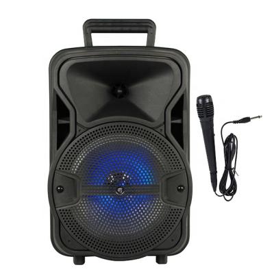 China No Factory Product 8 Inch Indoor DJ Party Speaker With LED FM TD USB BT for sale