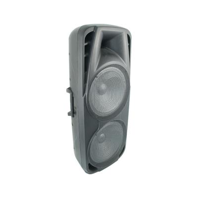 China No Large Size 15 Inch Dual Battery Active DJ Party Speaker With LED Light for sale