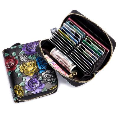 China Creative large-capacity card fashion organ rfid zipper card wallet bag waterproof card bag whip multi-card female anti-degaussing bit for sale