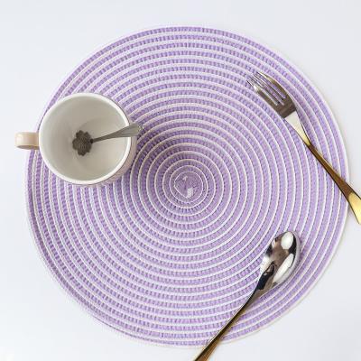 China Reusable Non-slip Washable Non-slip Heat Resistant Durable PP Round Table Mat Polypropylene Place Mat Coasters And Place Mats for sale