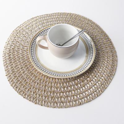 China New PP Place Mat Polypropylene Heat Resistant Washable Round Place Mat Viable for sale