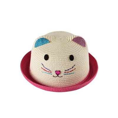 China Wholesale Fashion Children\`s Cute Straw Hat Sun Visor Foldable Cute Hat Beach Sun Hat Adjustable\Summer Comfortable\Durable for sale