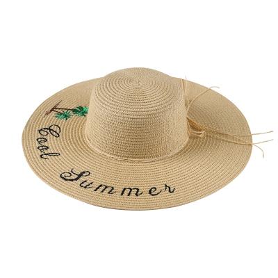 China Fashion\Comfortable\Durable Factory Directly Supply Custom Made High Quality Embroidered Kids Straw Patch Hat for sale