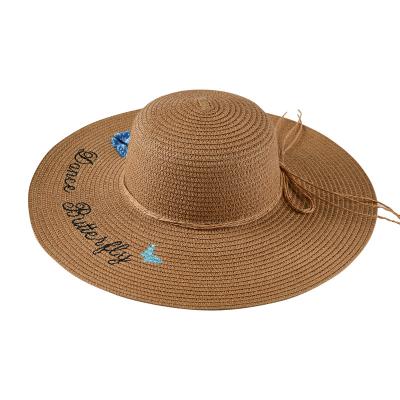 China Fashion Foldable Straw Hat Wide Brim Beach Hat \ New Female Summer Comfortable \ Durable Hat 2022 Fashion Souvenirs Ladies Sun Hat Hat for sale