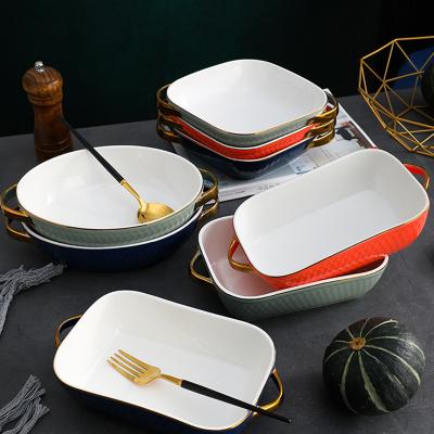 China Sustainable Ready To Ship To Bake Ware Bakeware Rolled Rim Pans Pan Sets Round Pan for sale