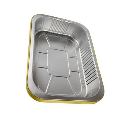 China Disposable Kitchen Use 2200ml Barbecue Aluminum Foil Tray Is Easy To Clean for sale