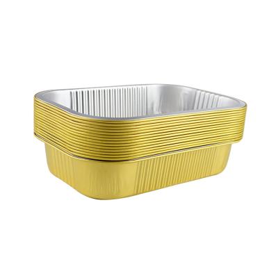 China Kitchen Use Aviation Food Tray With Lid 1050ml Aluminum Foil Disposable Takeout Food Container for sale