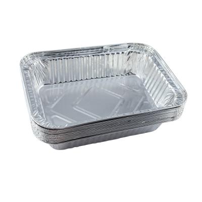 China Kitchen Use Hot Sale Aluminum Foil Container Disposable Chafing Dish For Food Aluminum Foil Tray With Plastic Lid for sale