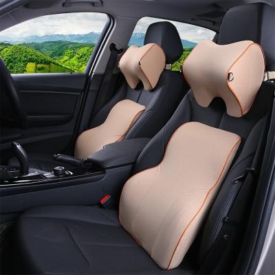 China Comforable Hot Sell car headrest Polyester fiber breathable fabric car seat headrest detachable car seat headrest cover for sale