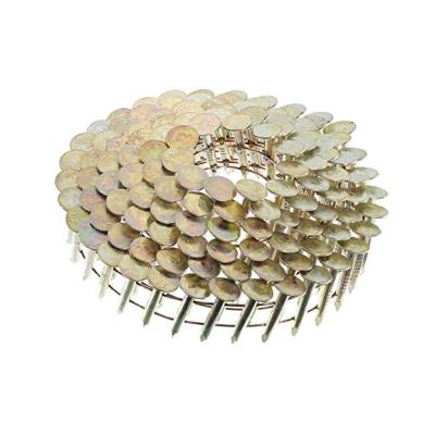 China One Inch Round Flat Head x .120 Smooth Shank Electro Galvanized Coil Roofing Nails for sale