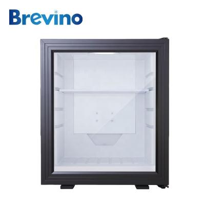 China Brevino 30L Beverage Minibar Hotel THERMOELECTRIC Normal Glass Door Minibar Silent Wine Fridge For Beverage Beer for sale