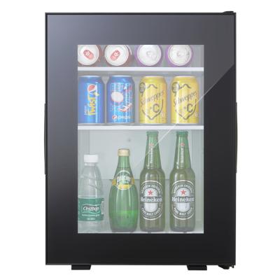 China Brevino 40L Thermoelectric Hotel Minibar Mini Fridge Beverage Fridge With Glass Door for sale