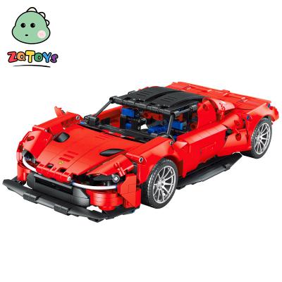 China Super Packing Toy Zhiqu Toys Bricks Vehicle Building Block Educational Toys Advanced Construction Technology Sets For Luxury Car Model for sale