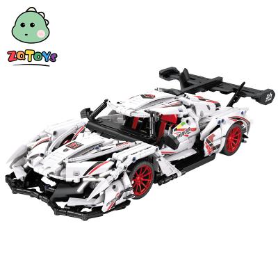 China Assembling Toy Zhiqu Toys Product Educational Diy Speed ​​Building Block Car Sets Toys Bricks Luxury Super Car Model Car for sale