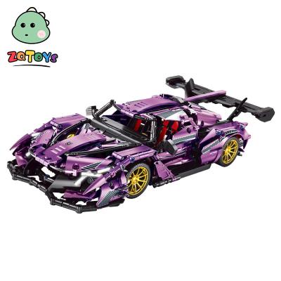 China Super Racing Toy Zhiqu Toys Building Blocks Sports Car Creative Assembly Building Blocks Toys for sale