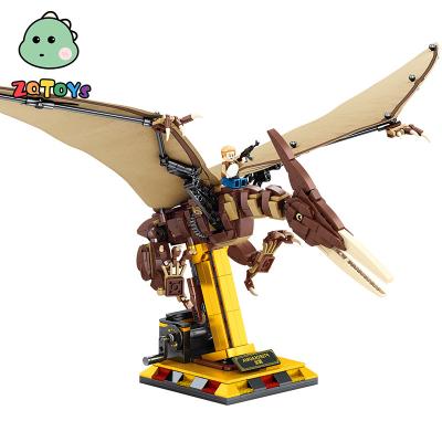 China Toy Zhiqu Toys Educational Building Toys Pterosaur Flying Dragon Dinosaur Paradise Puzzle Assembled Set Children Building Block Toy Model for sale