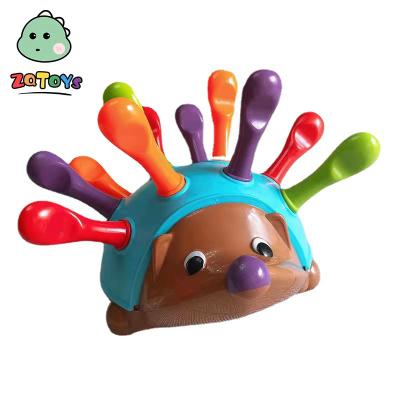 China Hedgehog Toy Zhiqu Toys Montessori Colorful Building Learner Toy Fight Inserted Montessori Toys Early Educational Educational for sale