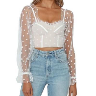 China Anti-pilling 2021 new elegant blusas lace up backless crop top square neck shorts plus size women's blouses ladies' blouses and tops for sale