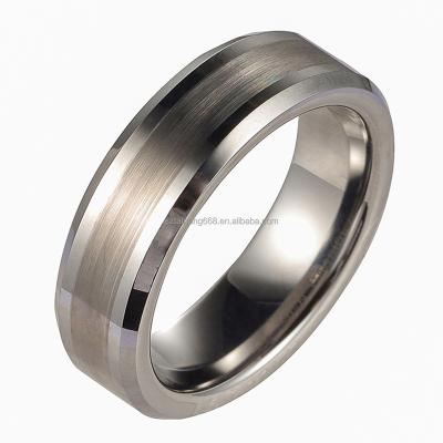 China Factory CLASSIC Simple Quality Silver Tungsten Carbide Wedding Band Rings For Men Women for sale