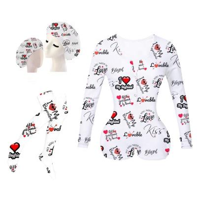 China Wholesale 2020 New White Printing Children's Cotton Parent-child QUICK-DRY Printed Onesie Pajamas Long Sleeve Comfortable Style for sale