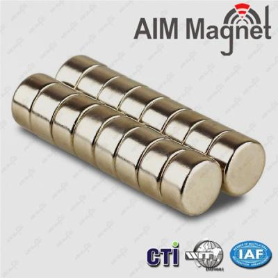 China D12*10mm Disc Super Strong Industrial Application N52 Neodymium Disc Magnet for sale