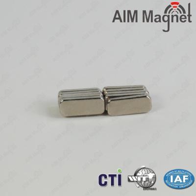 China Block 1.3x1x9 mm N48 Neodymium Magnets for sale