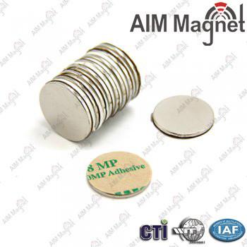 China 3m neodymium magnets self-adhesive disc for sale