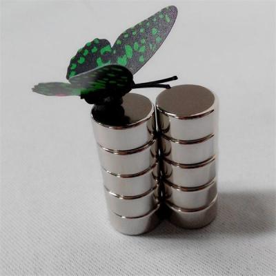 China 8mm dia x 12mm thick N42 Nickel NdFeB Magnets for sale