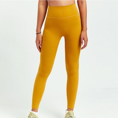 China Breathable Regeneration Environmentally Friendly Fitness Pants Women High Waist Seamless Yoga Leggings for sale