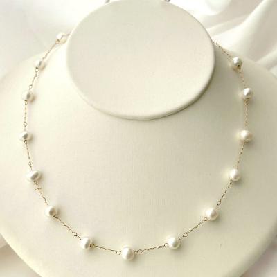 China 2022 FASHIONABLE Hot Selling Stainless Steel Pearl Necklace for sale