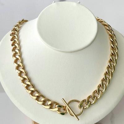 China 2022 FASHIONABLE New Design Large Stainless Steel Cuban Chain Necklace for sale