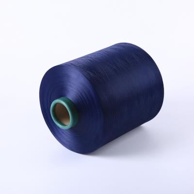 China Competitive Price AA Grade 100% Sustainable Polyester Material Spandex Filament Yarn DTY Yarn For Socks for sale