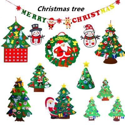 China Hot Selling Christmas DIY Christmas Tree No Wrinkles Velcro Is Christmas Tree Felt Very Strong for sale