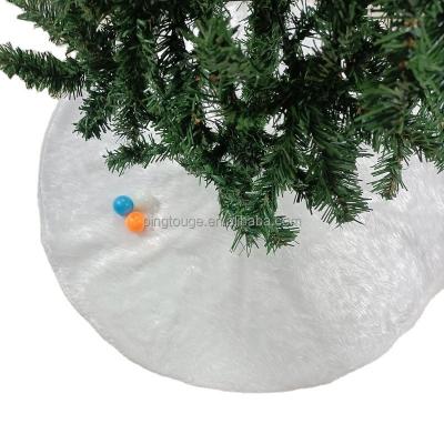 China New Christmas Style 78cm/150cm Long Hair Plush Christmas Tree Skirt White for sale