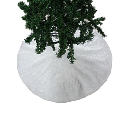 China Christmas Amazon Hot Sale 78cm/150cm Long Hair Plush White Christmas Tree Skirt for sale