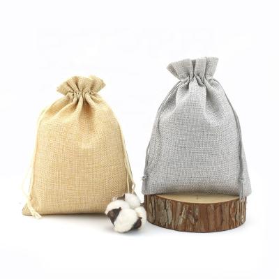 China Christmas factory wholesale 7cm-15cm drawstring bag gray empty Christmas bag for sale