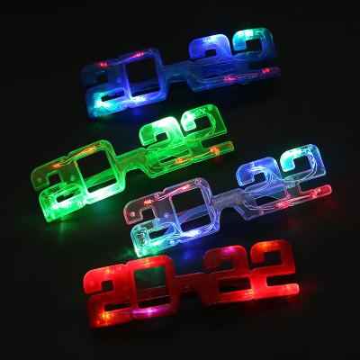 China 2022 Colorful Christmas Light LED Glasses Big Fun LED New Year Decoration Glass Happy New Year LED Party Plastic Glass For New Year Party for sale