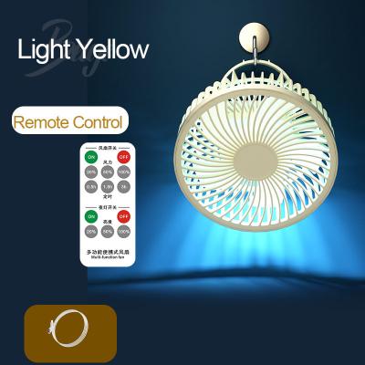 China 2022 Modern Simple Hot Sales Customized Rechargeable Remote Control Mini Fan With Led Light With Battery For Camping Gifts Home Office School for sale