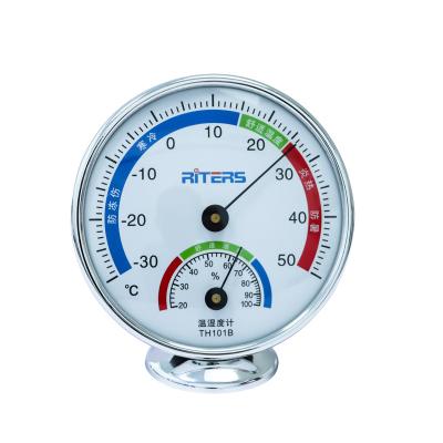 China Widely Manufacturer Circle Portable Small Dial Cute Cafe Oval Room Analog Thermometers Hygrometer for sale