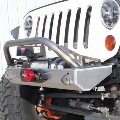 China Mounting Hardware Included Front Bumper With Stinger For Jeep Wrangler JK Aluminum Parts for sale